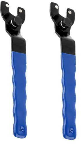 Supertool Angle Grinder Adjustable Spanner, Universal Pin Key Wrench 12-47mm Lock-nut Grinder Wrench for Auto Repair, Construction, Metal Processing (2pcs)