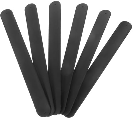 BESPORTBLE 12 Braccialetti Slap in Silicone Nero, Bracciali da Polso Fai da Te per Bambini e Feste, Bomboniere Creative e Divertenti per Eventi e Party