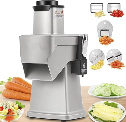 Picadora eléctrica de verduras con cuchillas de acero inoxidable para cortar, cortar en dados y triturar en la preparación de la cocina