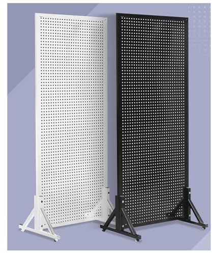 Stecktafel-Display aus Metall mit 20 Haken, vielseitiges T-Hängeregal für Garage, Küche, Büro, Bastelaufbewahrung, schwarz, 50 x 40 x 100 cm – perfekte Lösung