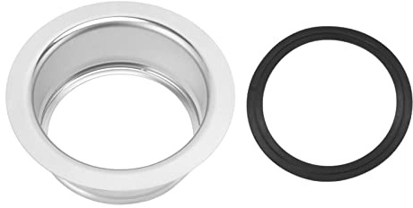 Respicefinem Extended Sink Flange Stainless Steel Silver Garbage Disposal Sink Flange Replacement For Kitchen With 304 Stainless Steel Design And Easy Installation