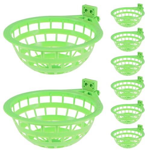 YARNOW Nido per Uccelli in Plastica Resistente, Set 8 Pezzi Nidi Appesi per Pappagalli e Piccioni, Ciotola Ventilata per Nidificazione in Gabbia, Adatto per Calopsiti e Canarini, Uso
