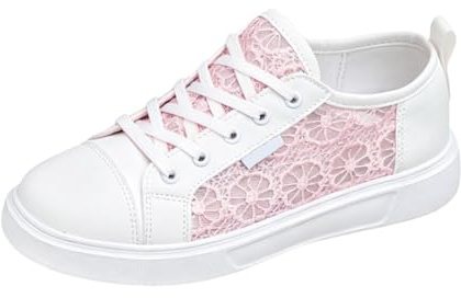 Donna Scarpe Dirndl Scarpe Donna Sneakers Eleganti Piatto Pizzo Fiore Suola Infilare Leggero Camminata Viaggio Stivali Calzature Costume Tradizionale