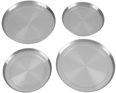 Spislock, 4-pack Rostfritt Stål Spegelpolerad Täckplattor för Elspis för Extra Utrymme på Arbetsbänken