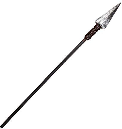 Boland 150cm Spartan Spear, 5 Pieces, Detachable, Roman Weapon, Gladiator Fancy Dress Accessory, Carnival, Black and Silver (150cm)