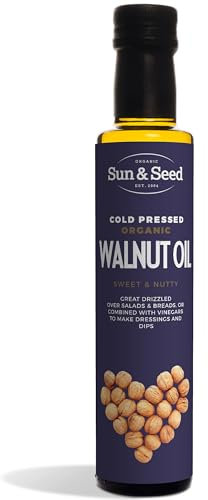 Walnut Oil by Sun & Seed | Organic & Cold Pressed | Made from 100% European Walnuts | 250ml