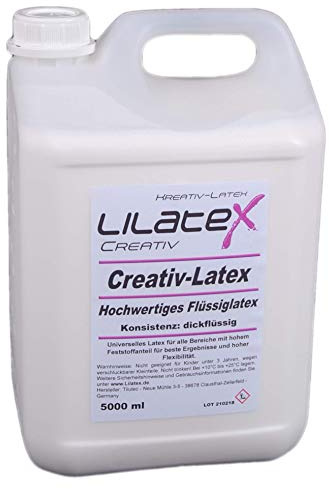 Lilatex Dickflüssiges Latex / Latexmilch 5 Liter