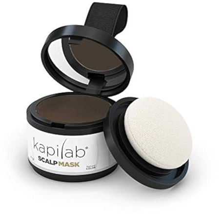 Kapilab Scalp Mask Ansatzpuder 4 g - Mittel Braun - Kaschiert dünnes Haar bei der ersten Anwendung - Haar Concealer für Männer und Frauen - wasserfestes Haar Make-up