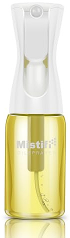 Mistifi Glass Oil Sprayer/Mister 5.1 fl oz (150ml), For Cooking Oil, Olive Oil, Soy Sauce, Vinegar, Non-Aerosol Refillable Dispenser, Spray Bottle (FS631 SummerLemon)