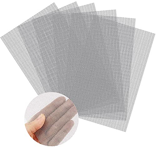 GOLRISEN 6 Stück Edelstahl Wire Mesh 20 * 30cm Feinmaschig Gitter Edelstahlgitter Fein Fliegengitter Stahl Drahtgewebe Edelstahlgewebe für Belüftung Schutzgitter Metall Wachmann Garten (Mesh 1mm)
