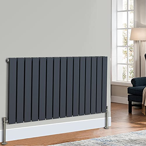 NRG 600x1020 Horizontal Flat Panel Designer Radiators Radiator Bathroom Heater Central Heating Radiators Rad Double Column Anthracite