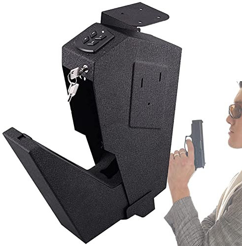 Handgun Cabinet Gun Box Weapon Safe Weapon Box,Gun Safes for Pistols,Electronic Code Pistol Safe,Password+Key to Open,Firearm Safety Device for Home Security