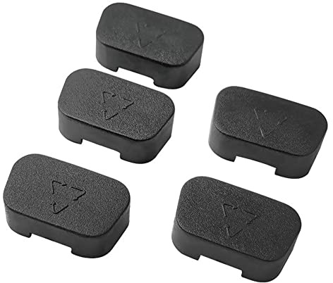 SHANFEILU VGA Port Cover Anti Dust Cap VGA Plug Protector 17 mm x 9mm 50pcs | for RS232,DB15,DB9 Male Port Connectors 17 mm x 9 mm Black
