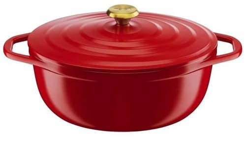 GROUP SEB Tefal - Air Ovaler Kochtopf 30 cm / 5,7 l, rot (E2548904)