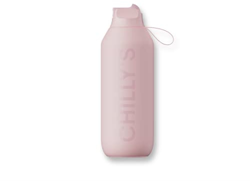 Generico Chilly Serie 2 FLIP Blush Pink 500 ml Flasche aus Edelstahl BPA-frei wiederverwendbar
