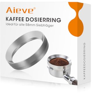 AIEVE 58mm Kaffee Dosierring Dosiertrichter Siebträger Kaffeedosierring Espresso Magnetisch Trichter Ersatzteile für 58mm Siebträgermaschine kompatibel mit Rancilio Silvia, Bezzera BZ10 (Version 2)