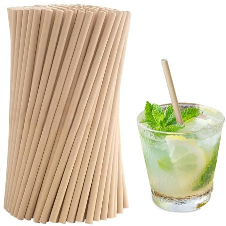 Sunature Cannucce di Carta, Resistenti, 100 pezzi, Biodegradabili, Per Matrimoni, Cocktail, Bar e Catering