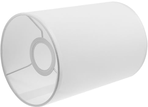 Runder Ersatzlampenschirm aus Leinen für E27-fassung, Weiß | Steh und Tischleuchten, Dekorative Abdeckung, Rundes Design für Wohnraum