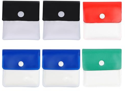 FSSTUD 6 Stück PVC-Taschenaschenbecher, tragbar, kompakt, feuerfest, Zigarettenetui, Zigarrenren-Beutel für Raucher, Outdoor, Reisen, bunt