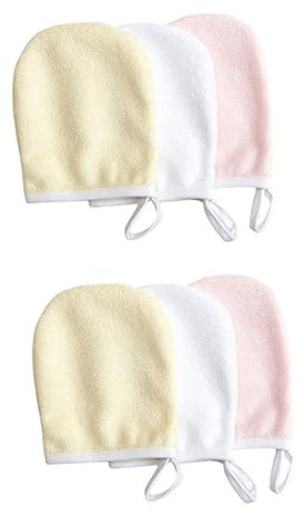 DOITOOL 6pcs Microfiber Facial Cleaning and Makeup Remover Pads Exfoliating Pad for Gentle Daily Cleansing Super Soft for Trip and Home Use Random Color