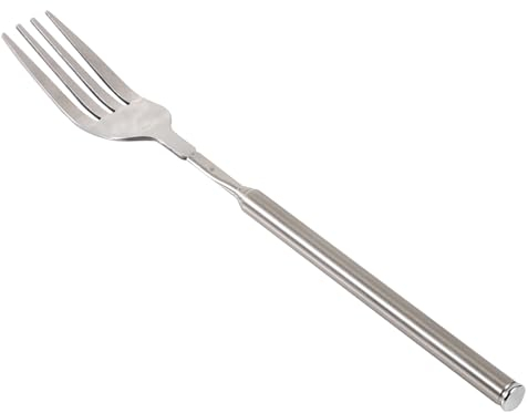Sunicon Fourchette TéLescopique, 22 à 64 Cm Fourchette Extensible En Acier Inoxydable RéGlable Fourchettes De Table Fourchette à Dessert à Fruits à Long Manche Pour Barbecue DîNer Dessert Aux Fruits