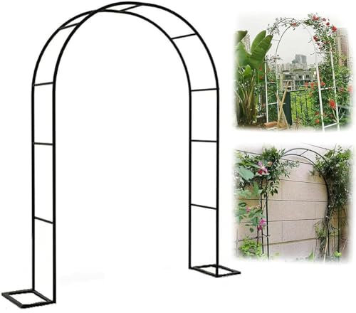 YYLDPFDC Rosenbogen Metall, Rankbogen Für Innen- Und Außenbereich Zur Dekoration, Gartenbogen für Kletterpflanzen, Für Kletterpflanzen, Weinreben, Pergola-Dekoration (180 * 240cm/70 * 94in)