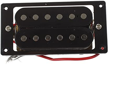2 Stücke (1 Set) Schwarzer Humbucker Doppelspule E-Gitarren-Pickups + Rahmenschraube Pickup für E-Gitarre