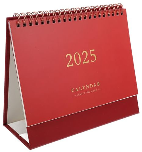 Operitacx Flipped Desk Calendar Tischkalender Mit Goldprägung Eleganter Aufstellkalender Für Büro Und Zuhause Vielseitig Einsetzbar Für Notizen Und Terminplanung Große Weinrot