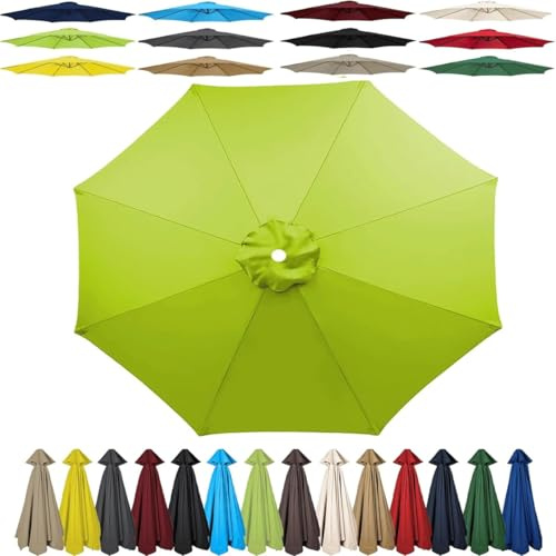 SDNAM Replacement Parasol Canopy, 2m/2.7m/300cm, 6 Arms/8 Arms, Sun Umbrella Replacement Cloth, Polyester UV Protection Market Table Umbrella Canopy, Parasol Umbrella Replacement Cover