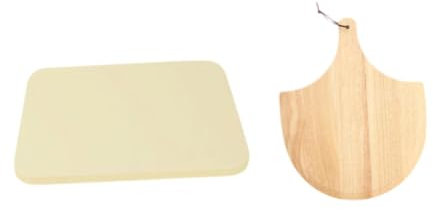 JISADER Pizza Stone for Rectangle Oven with Pizza Peel, Cordierite Baking Tool