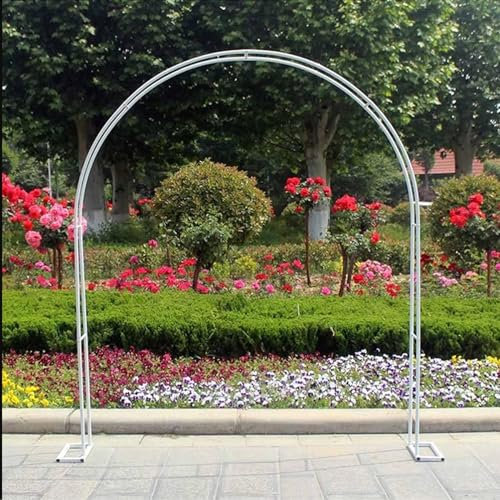 Grand arc de jardin en métal avec base robuste pour les roses grimpantes et les fruits, design élégant, parfait pour les mariages, les entrées, les anniversaires, les terrasses de Noël et les