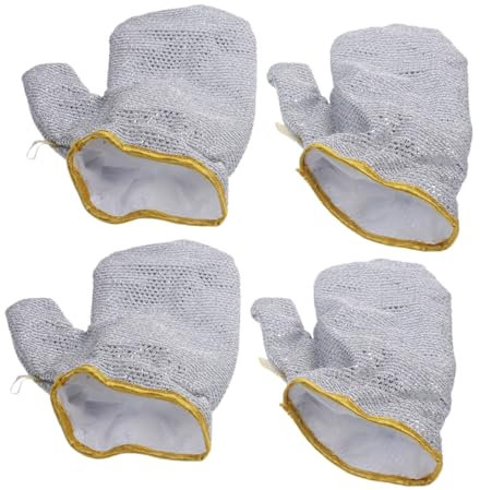 UKCOCO 4stücke Geschirrspülhandschuhe Aus Aluminiumfolie Und Hitzebeständig Für Kochen Und Backen Rutschfeste Allzweckhandschuhe Für Küche Und Haushalt