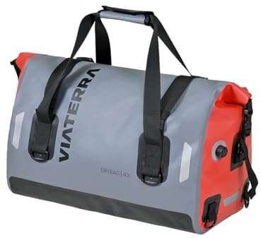 ViaTerra DryBag Motorcycle Tailbag - 100% Waterproof Dry Bag I Universal Luggage & Works on All Motorbikes I No modifications or Saddle Stay/Rack Needed I Suitable as Travel Accessories (40L)