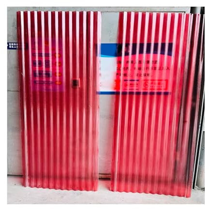 SRDCAIM Plaque Polycarbonate Lot de 6 Panneaux de toiture en Polycarbonate ondulé pour Serre, Polycarbonate pour Serre Jardin Panneaux isolants pour extérieur, patios, cloisons(Rosso)