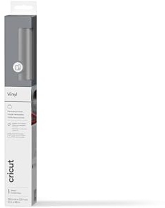 Cricut Permanent Adhesive Vinyl Sheet | 30.5 cm × 1.2 m | Gloss Silver | Self-Adhesive Vinyl for All Cricut Cutting Machines