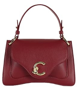 Coccinelle Pelle borsa a tracolla borsetta C-Me Grained Leather Handbag