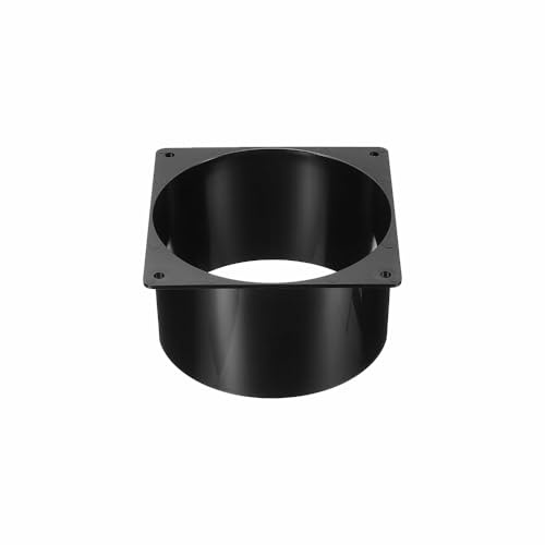 Flangia per canalizzazione, connettore per condotto, flangia in plastica ABS, connettore per tubo di aspirazione dell'asciugatrice, condotto del ventilatore del bagno (quadrata, 12 x 12 x 6,2 cm)