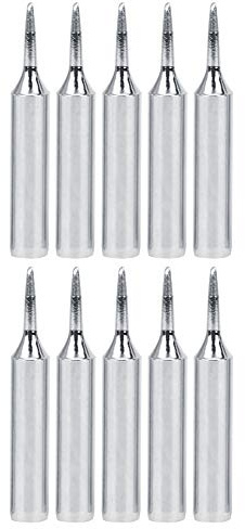 Eujgoov 900M T 1C Pointes de Fer pour Machines à Souder, 10 Pièces Kit de Pointes de Soudure en Cuivre pour Grand Soudage, Outil de Rodage de Vanne de Chauffage Rapide, Retrait de Borne
