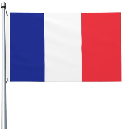 Bandiera francese stampata su entrambi i lati, bandiere decorative per interni ed esterni, con occhielli adatti per giardini e cortili.
