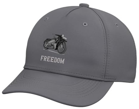 Classic Vintage Motorcycle Motorbike Biker Men Women Adjustable Printed Baseball Hat, Slate Grey