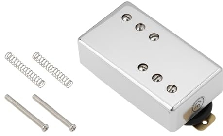 ECSiNG Pastilla de Mástil de Guitarra de 4 Cables Y 50 Mm Pastilla Humbucker de 7-8K Compatible con LP Guitarras Cromada
