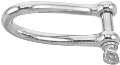 SMASOLO Marine 10mm Stainless Steel Twist Anchor Shackle with Screw Pin, Heavy Duty Clevis Shackle for Boat Sailing and Marine Wire Rope Rigging