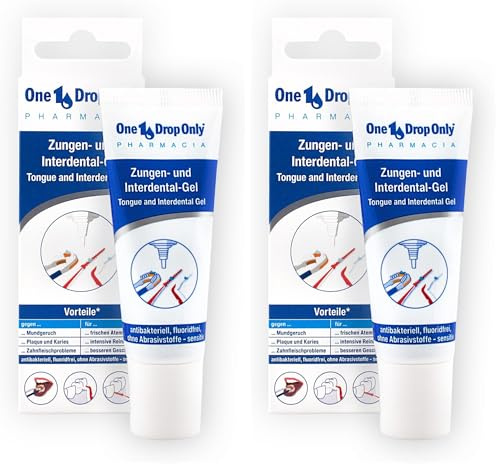 One Drop Only® Zungen- und Interdental Gel 25ml zur effektiven Zungenreinigung & gegen Mundgeruch/Antibakterielles Mittel gegen Zungenbelag/kompatibel mit Zungenreiniger & Interdentalbürsten