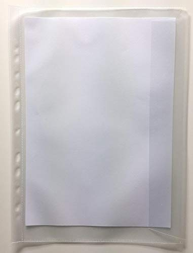 PS-Handelshaus A4+ Prospekthüllen Übergröße mit Klappe 120my genarbt 25 St. | Größe Folio (233x330mm), Dicke 0,12mm, Dokumentenecht, Ohne Weichmacher, Dokumentenhülle, Schutzhülle, 100% recycelbar