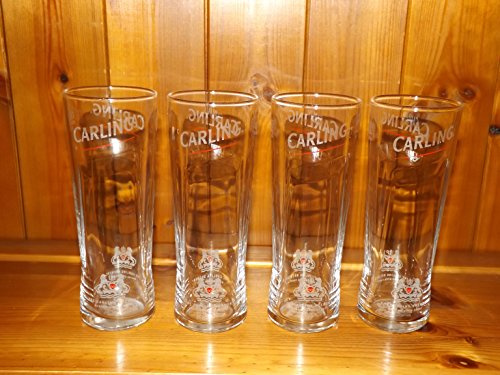 CARLING HALF PINT GLASS x 4
