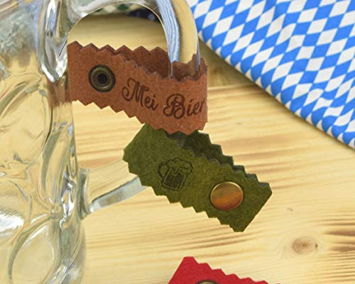 Henkelband 'Mei Bier' - Farbe wählbar - 1 Stück - Oktoberfest Maß Maßkrugband
