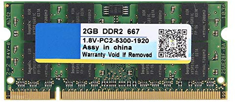 Tosuny Memoria para computadora portátil de 2GB, DDR2 667MHz 2GB 200Pin PC2-5300 Memoria para computadora portátil RAM para Placa Madre/AMD