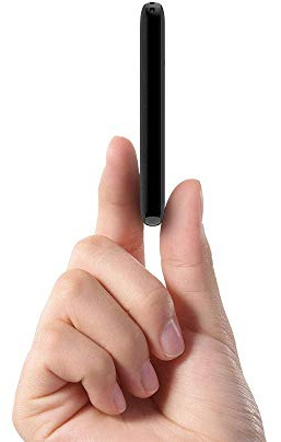 EUARY Powerbank 5000 mAh, Petite et légère, Mini Batterie Externe Portable, Batterie Externe pour téléphone Portable avec câble, Batterie Externe légère (Noir)