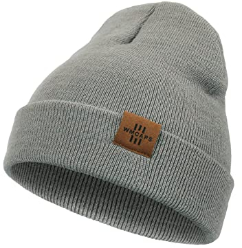 Mütze Kinder Jungen, Warme Weiche Wintermützen für Mädchen Kleinkind Baby, Doppellagige Strickmütze Weihnachtsgeschenke für Kinder (Grau)