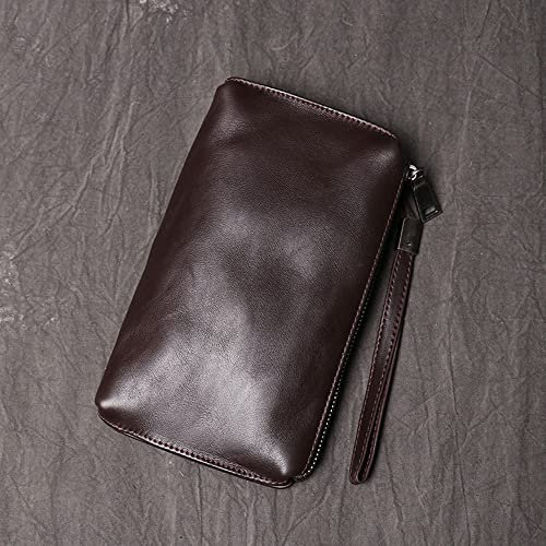 XIXIDIAN Leder Kupplung Geldbörse Brieftasche Männer Wristlet Halter Armband Tasche Pack Business Handtasche (Color : B, Size : 21 * 12 * 3m)